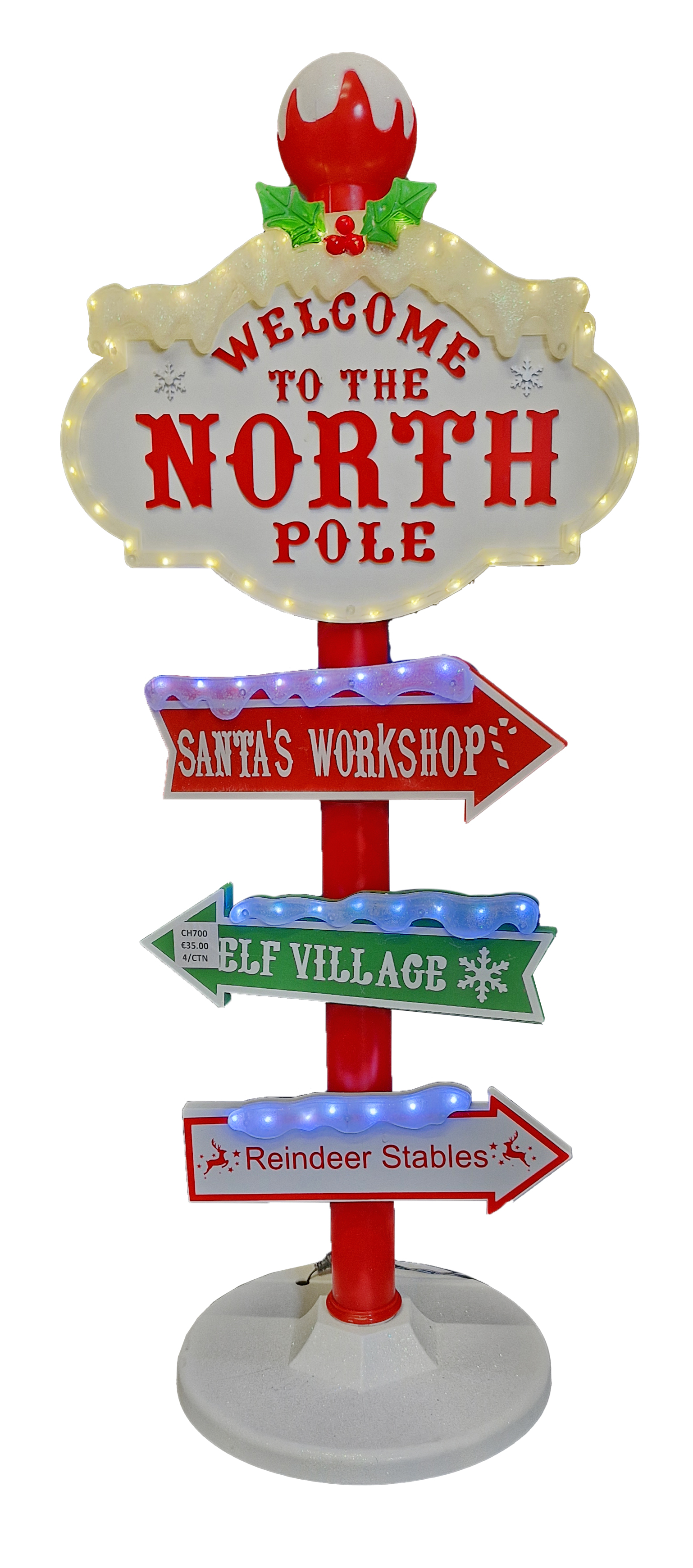 CH700 North Pole Sign 4/Ctn