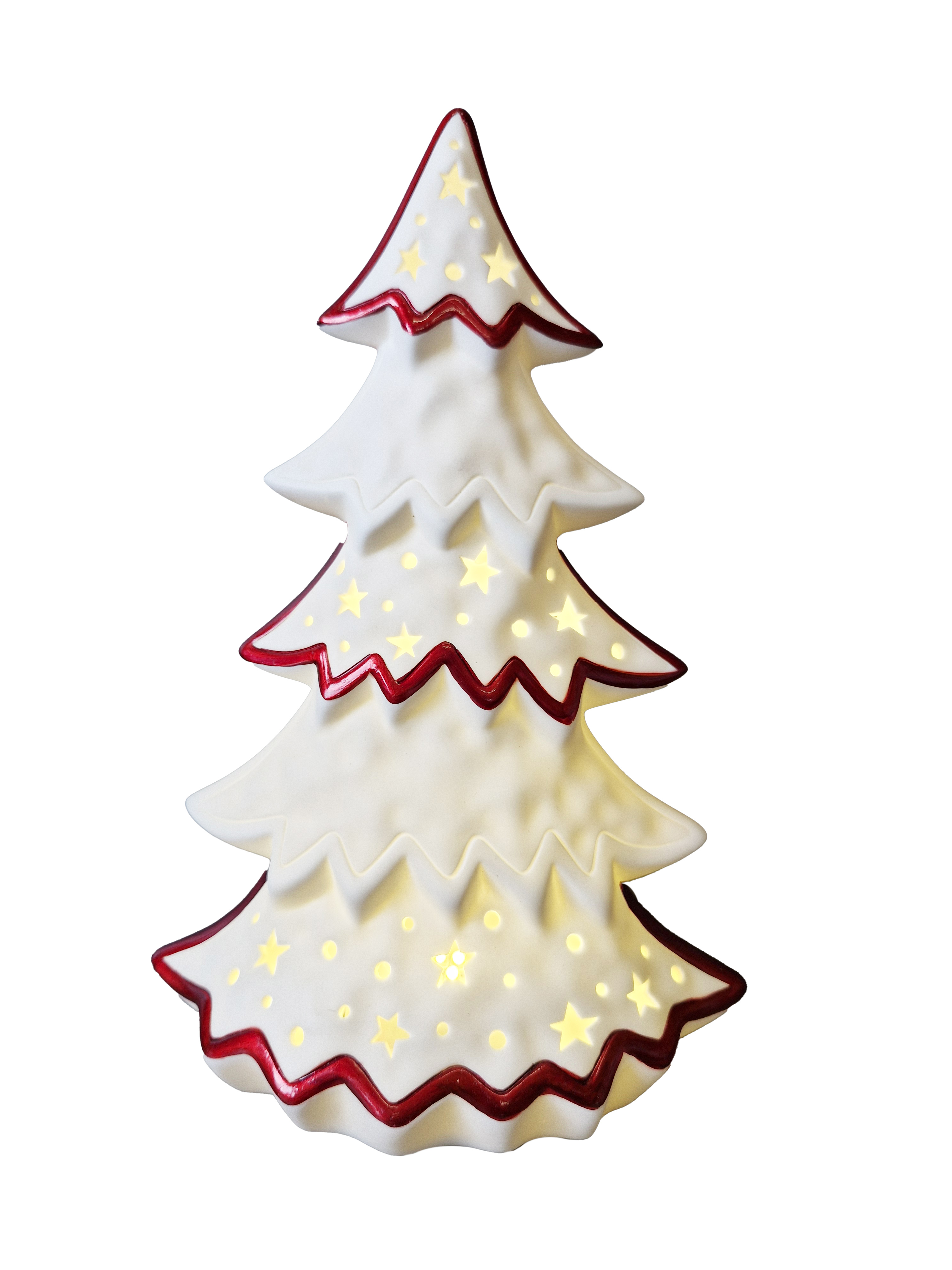 CH731 Christmas Tree with Red Trim 6/Ctn