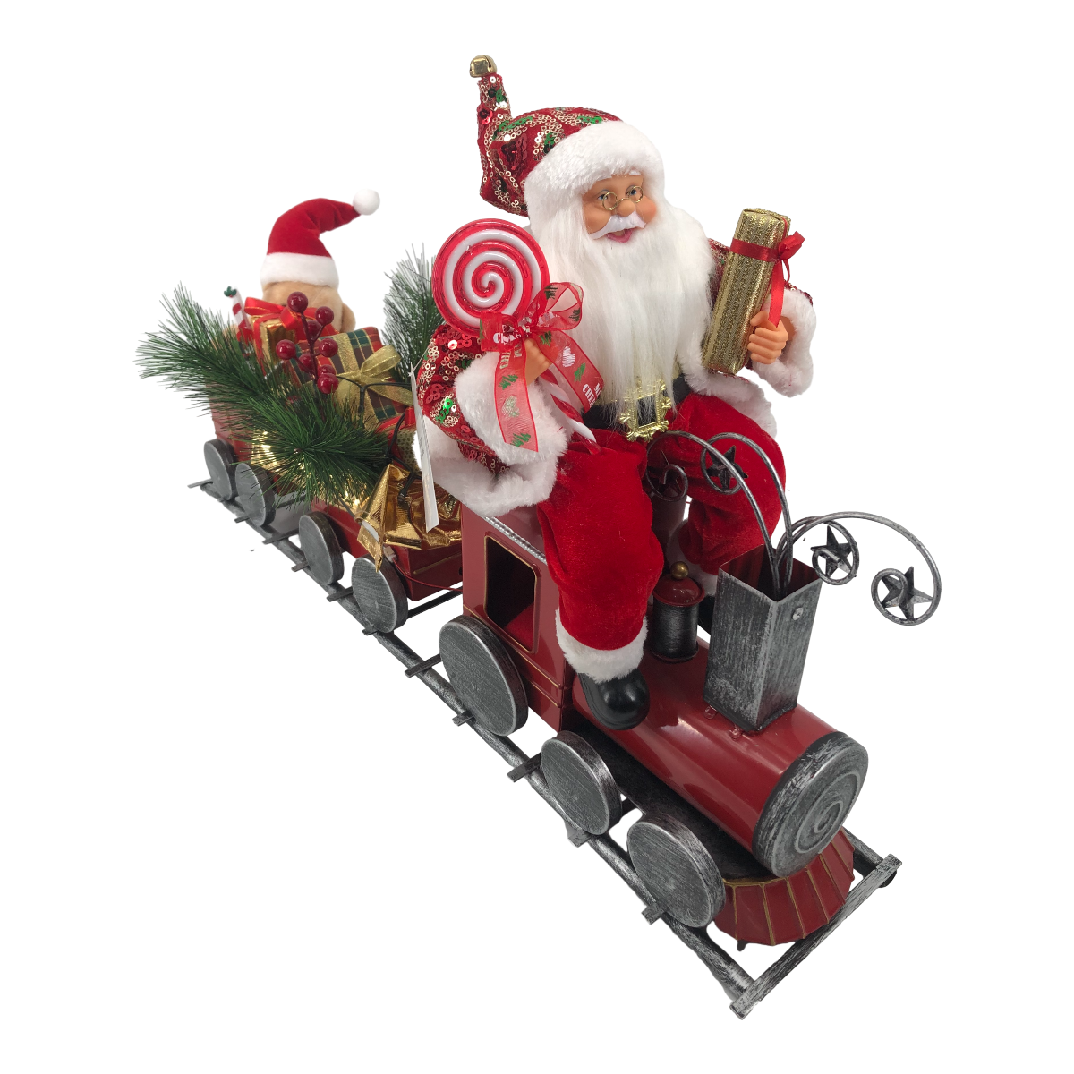 CH791 Santa on Metal Train 1/Ctn