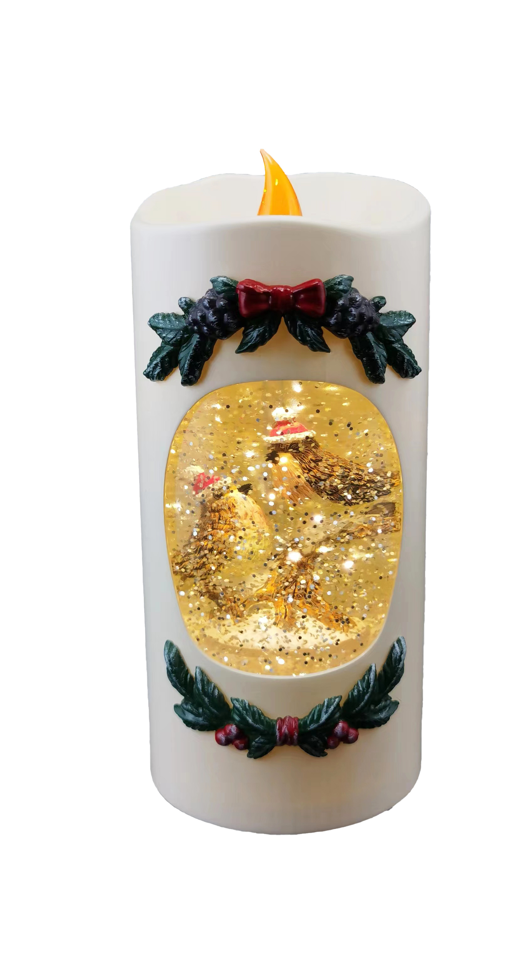CH814 Candle with Robins 8/Ctn