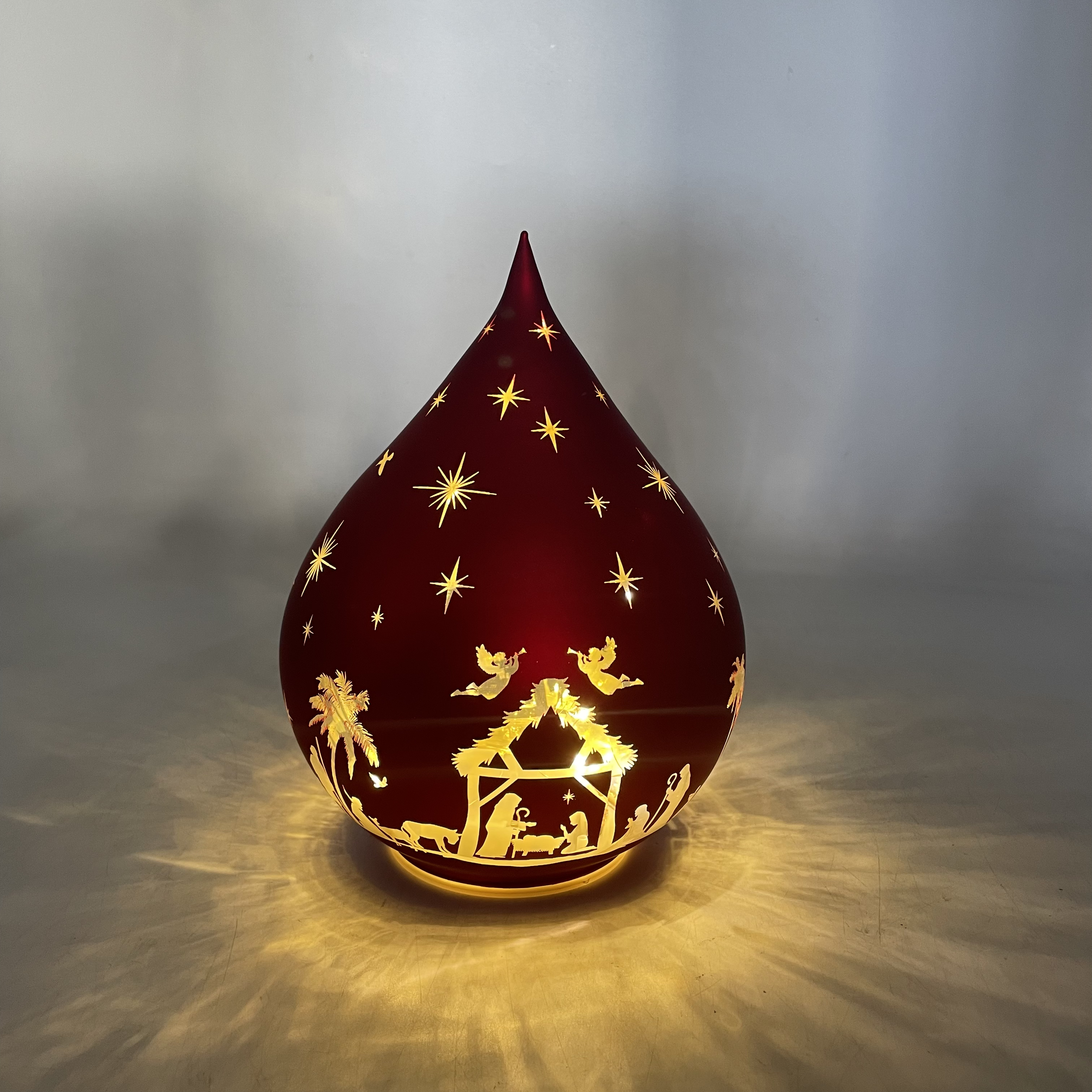 CH849 Rotating Tear Drop Matt Red 12/Ctn