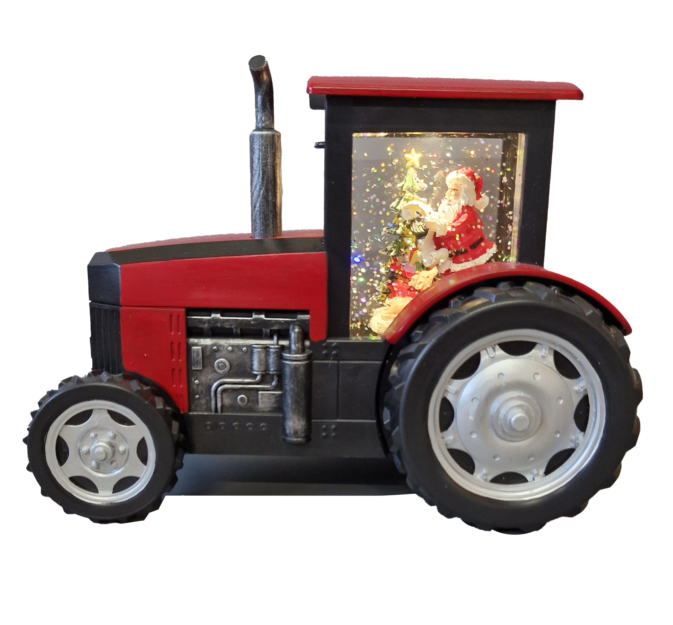 CH915 Red Snow Globe Tractor 6/Ctn