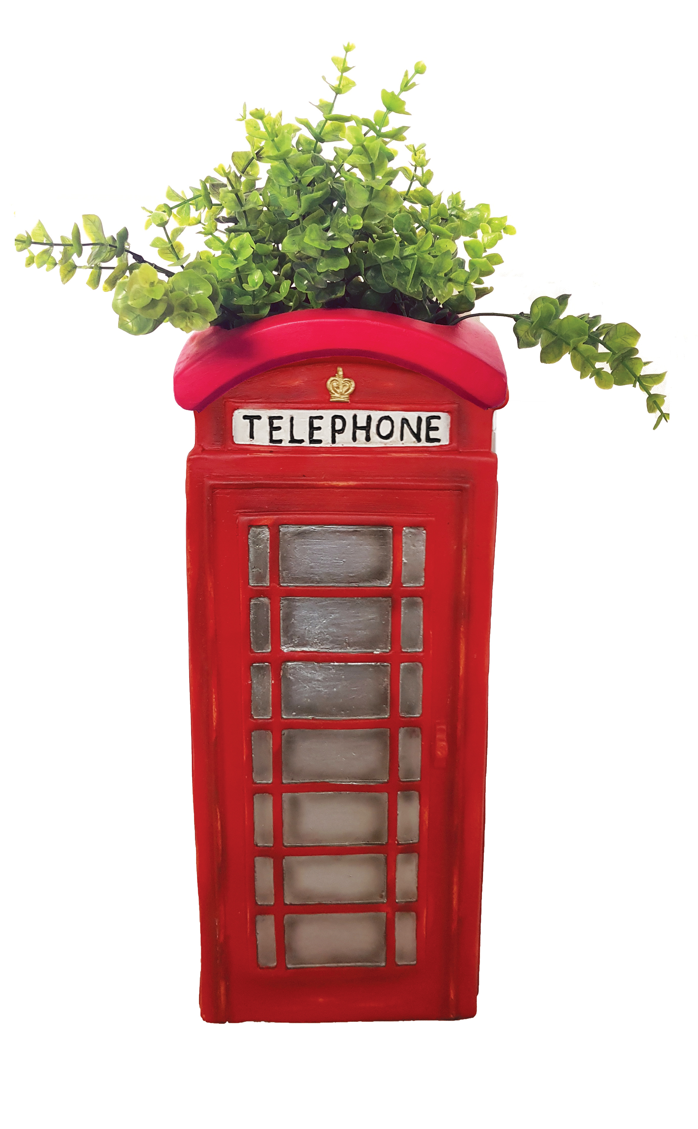 G0079 Red Telephone Box Planter 4/Ctn