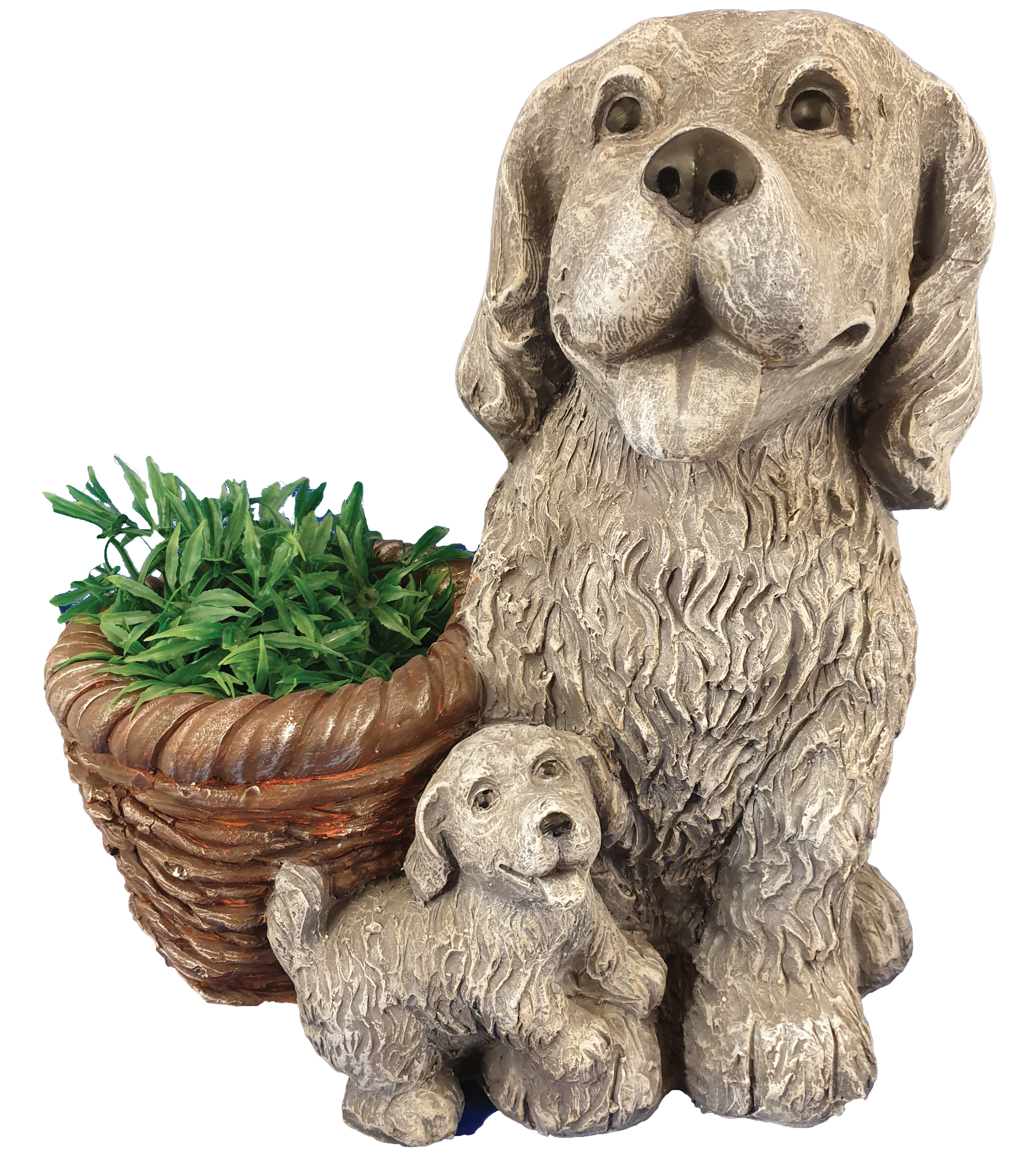 G0237 Two Dogs with Basket Planter 1/Ctn