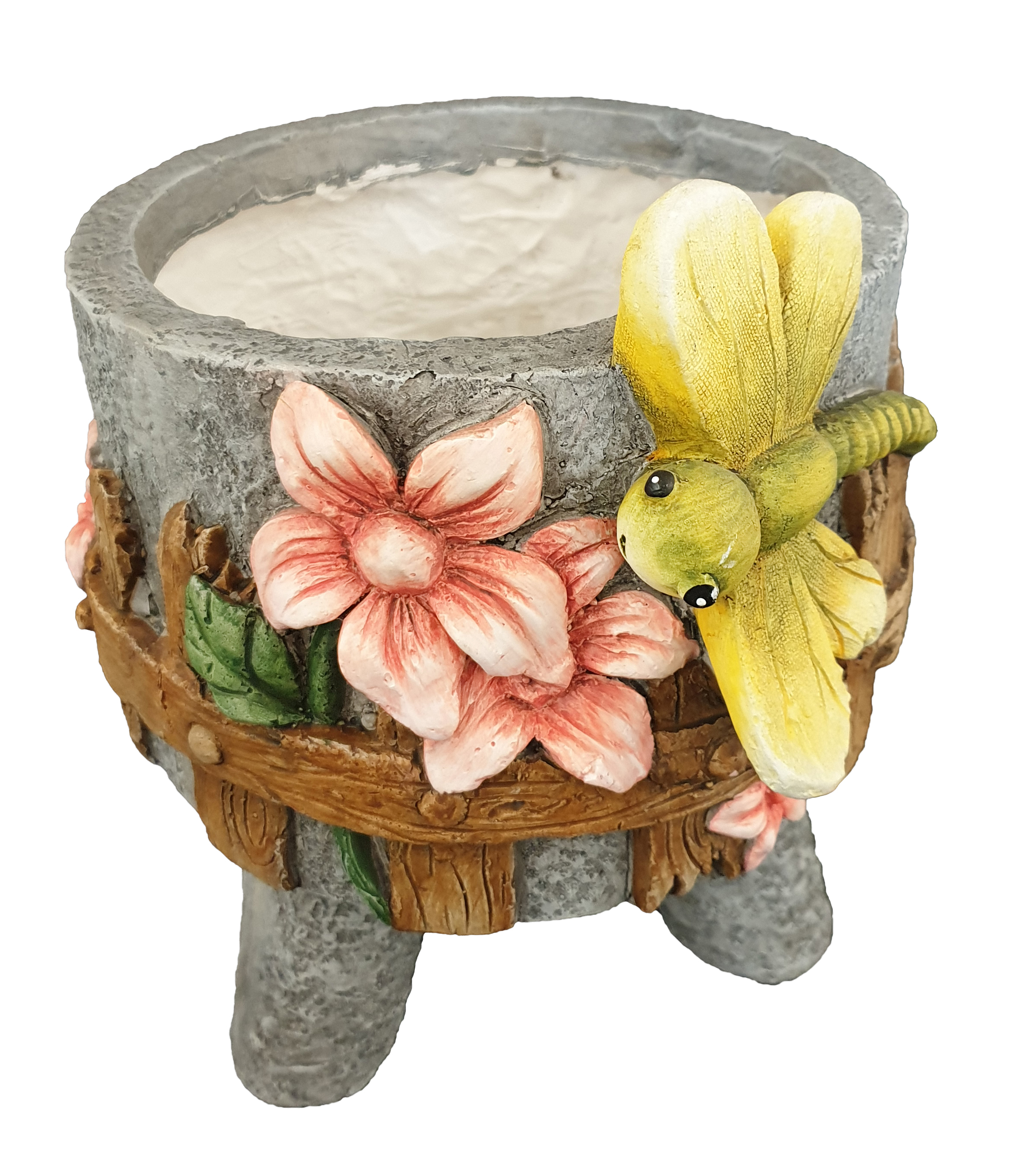 G0269 DRAGONFLY & FLOWER PLANTER QTY:4