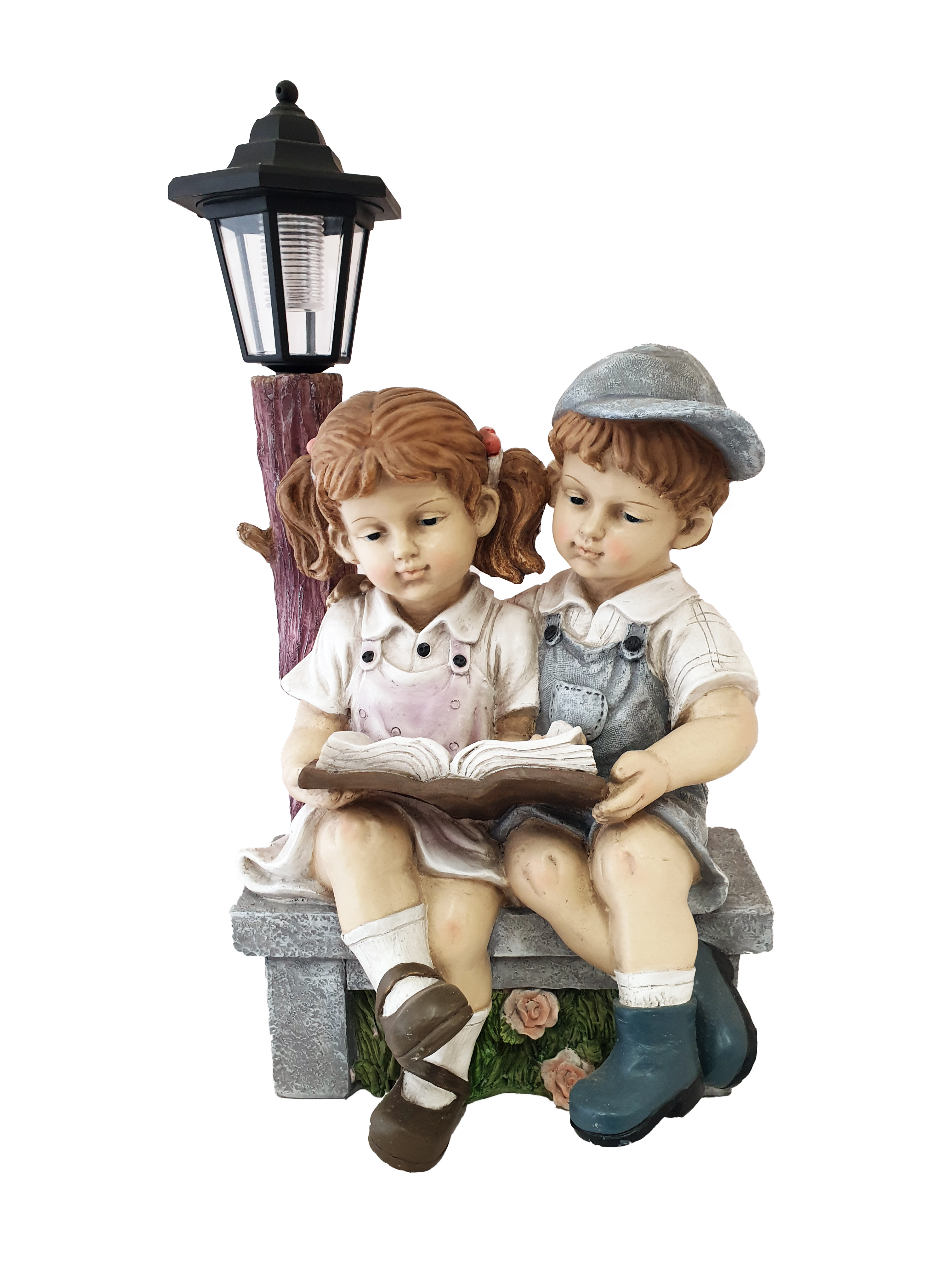 G0302 Boy & Girl on Bench Solar 2/Ctn