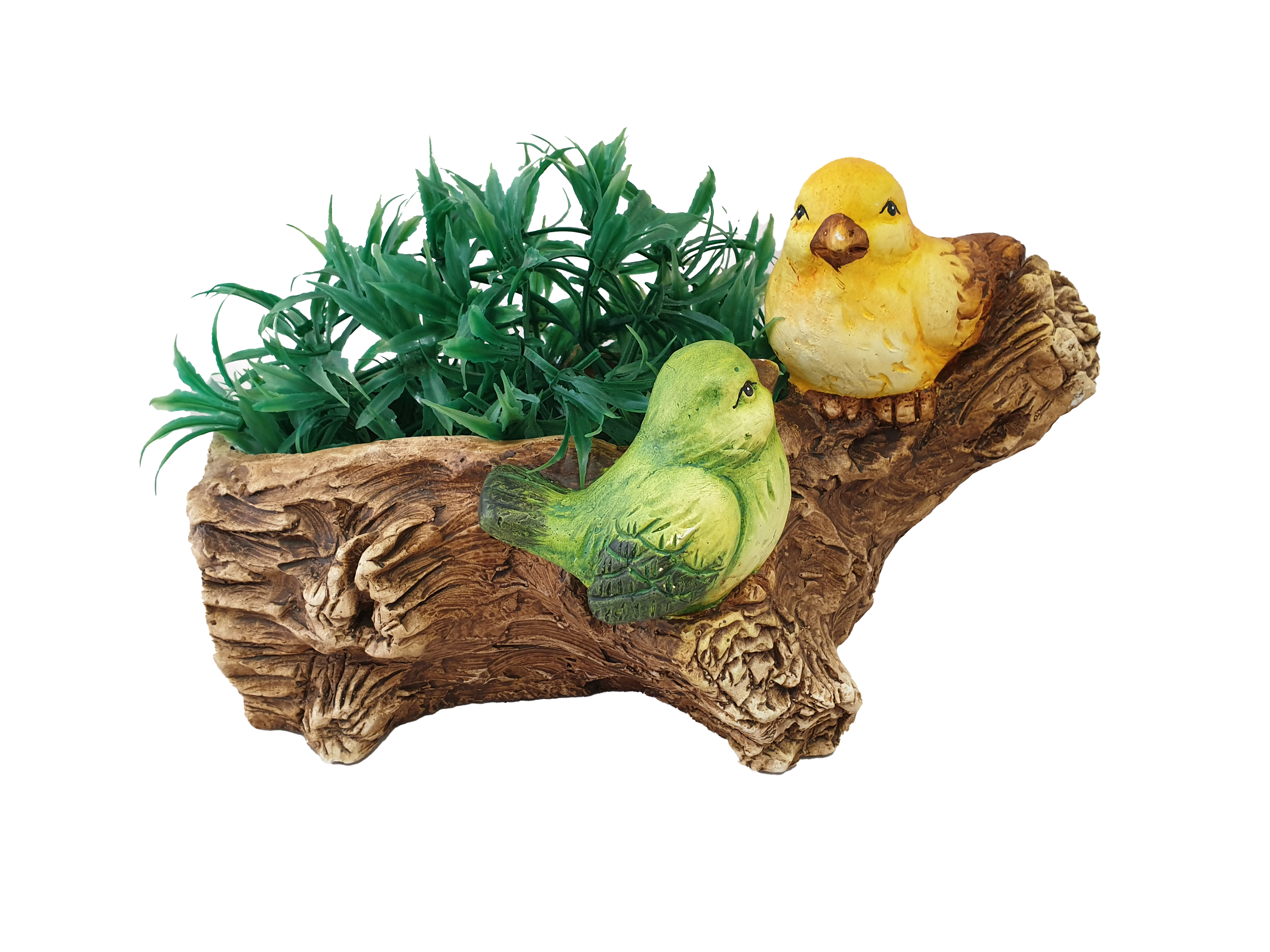 G0337 Birds on Tree Stump Planter 4/Ctn