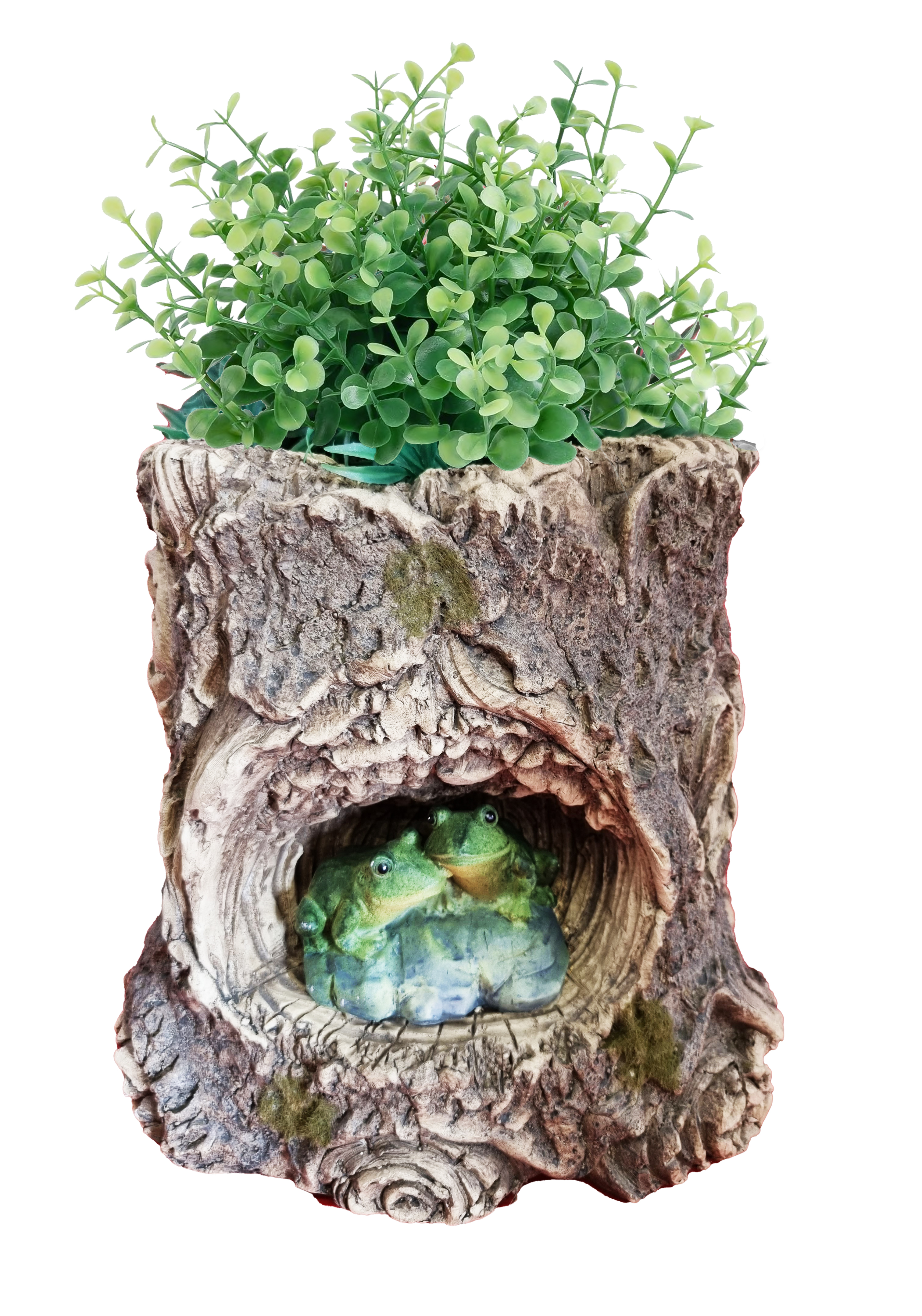G0348 Tree Trunk Planter with Frog 2/Ctn