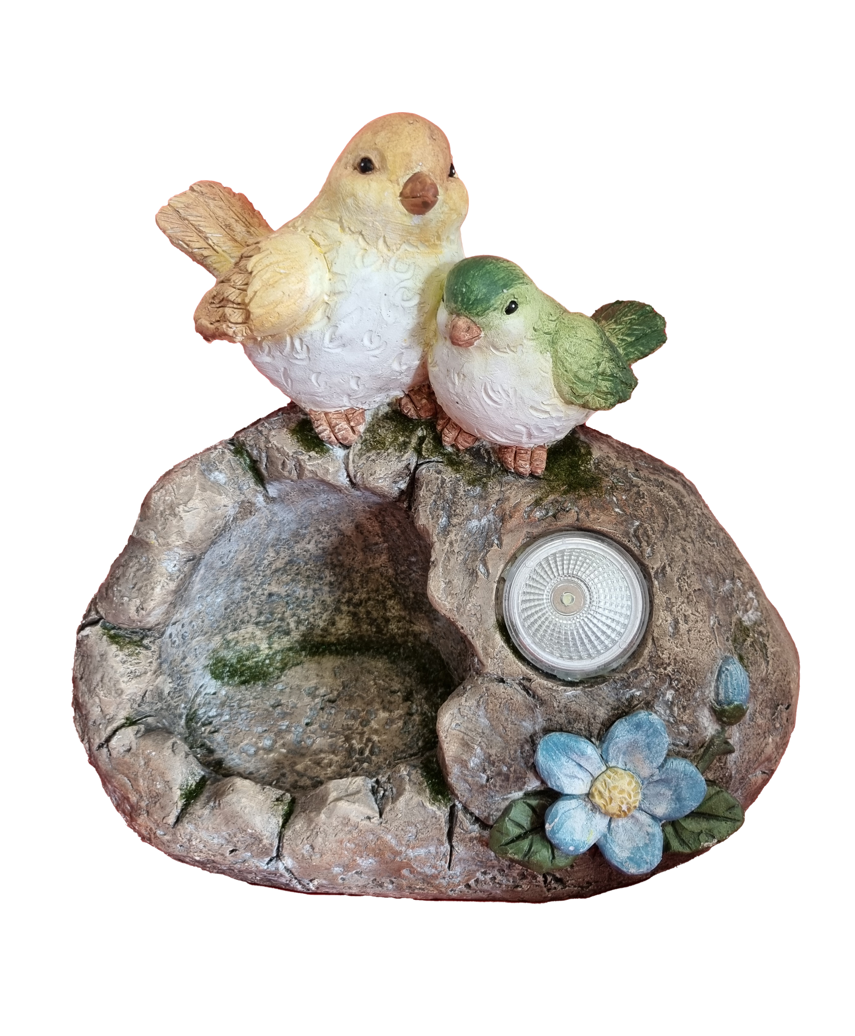 G0361 Birds Sits on Planter with Solar Light 4/Ctn