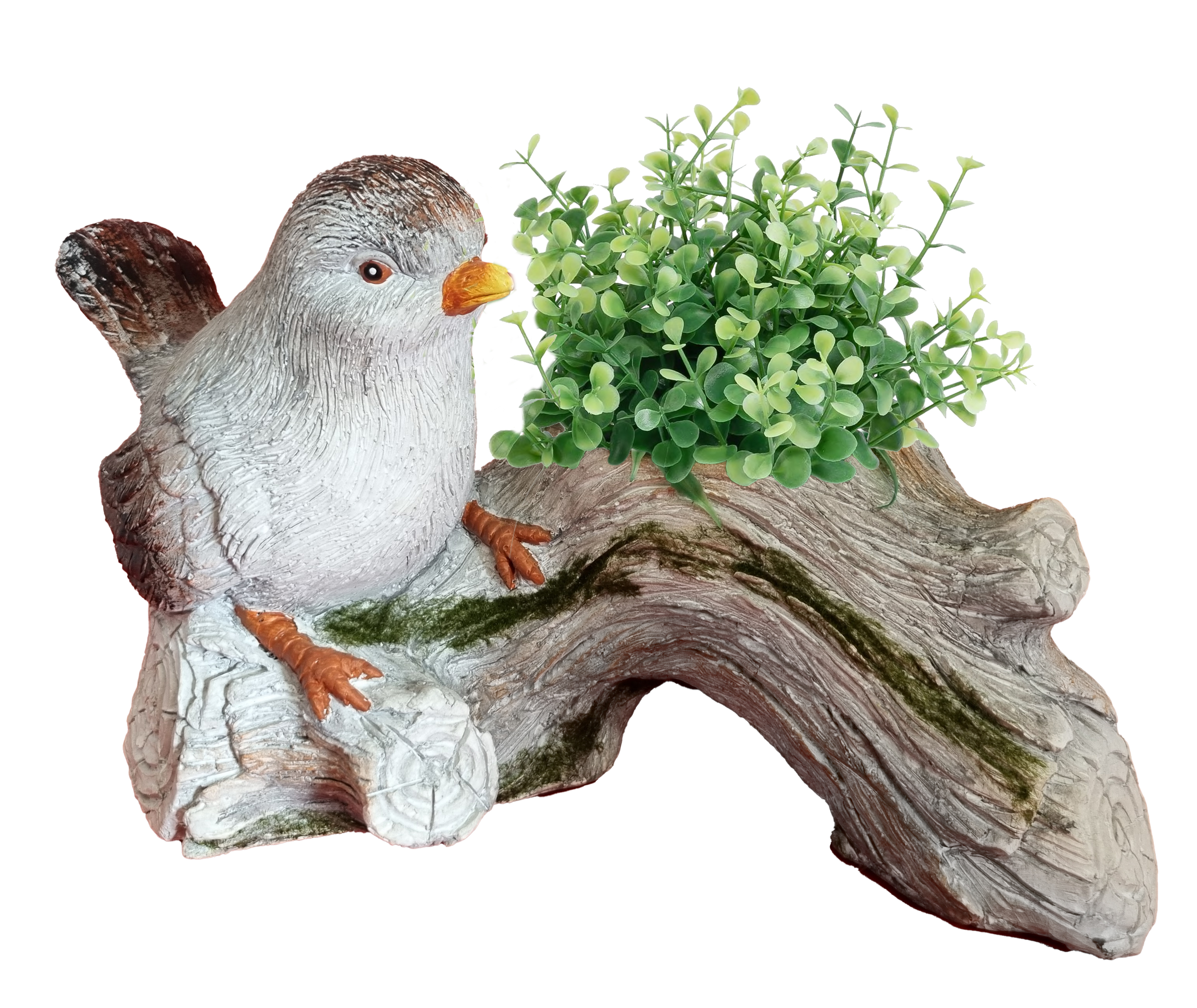 G0364 Bird on Tree Stump planter 2/Ctn
