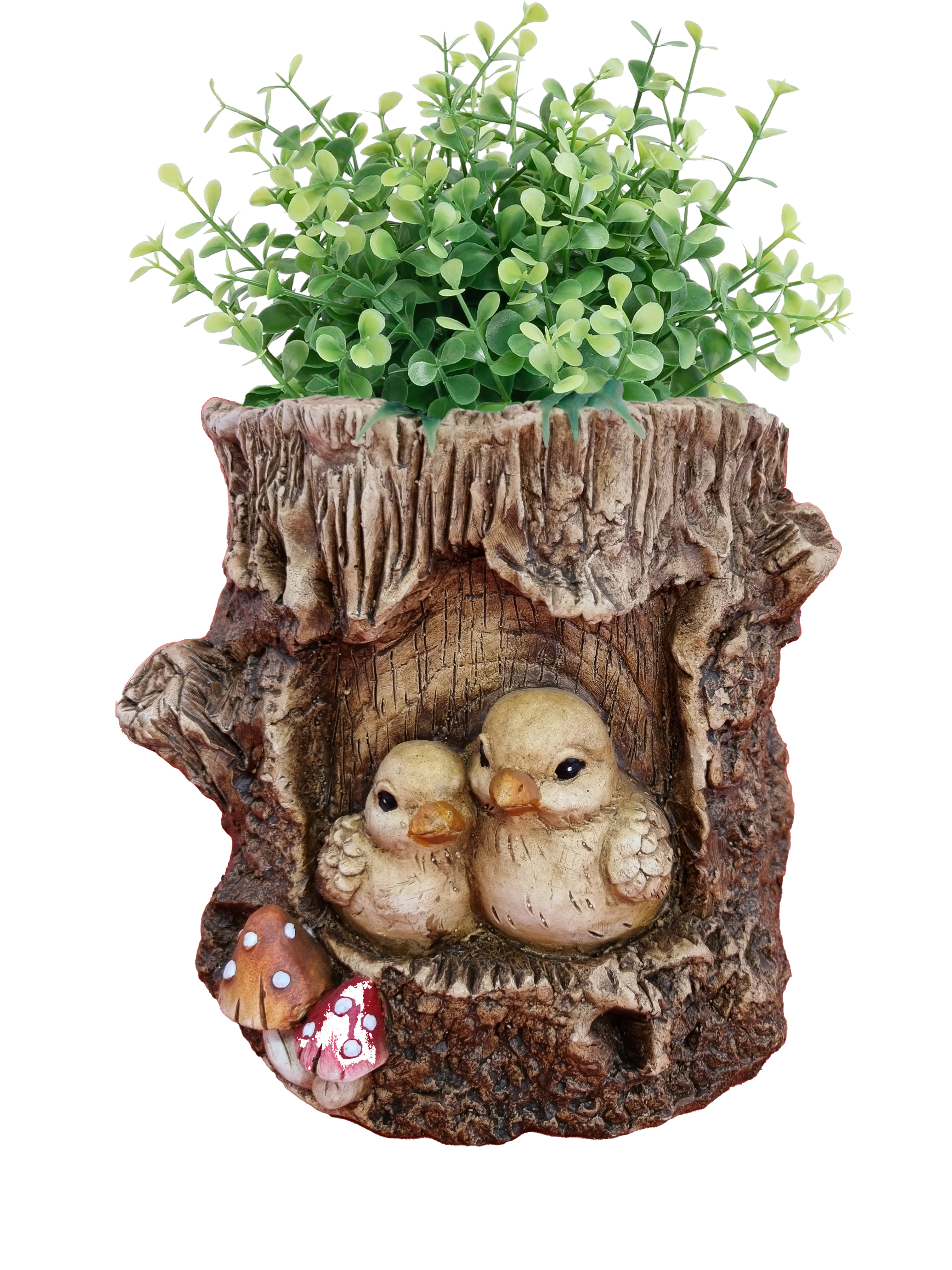 G0367 Birds in Tree Trunk Planter 4/Ctn