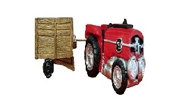 G0387 Red 135 Tractor & Trailer Planter 4/Ctn