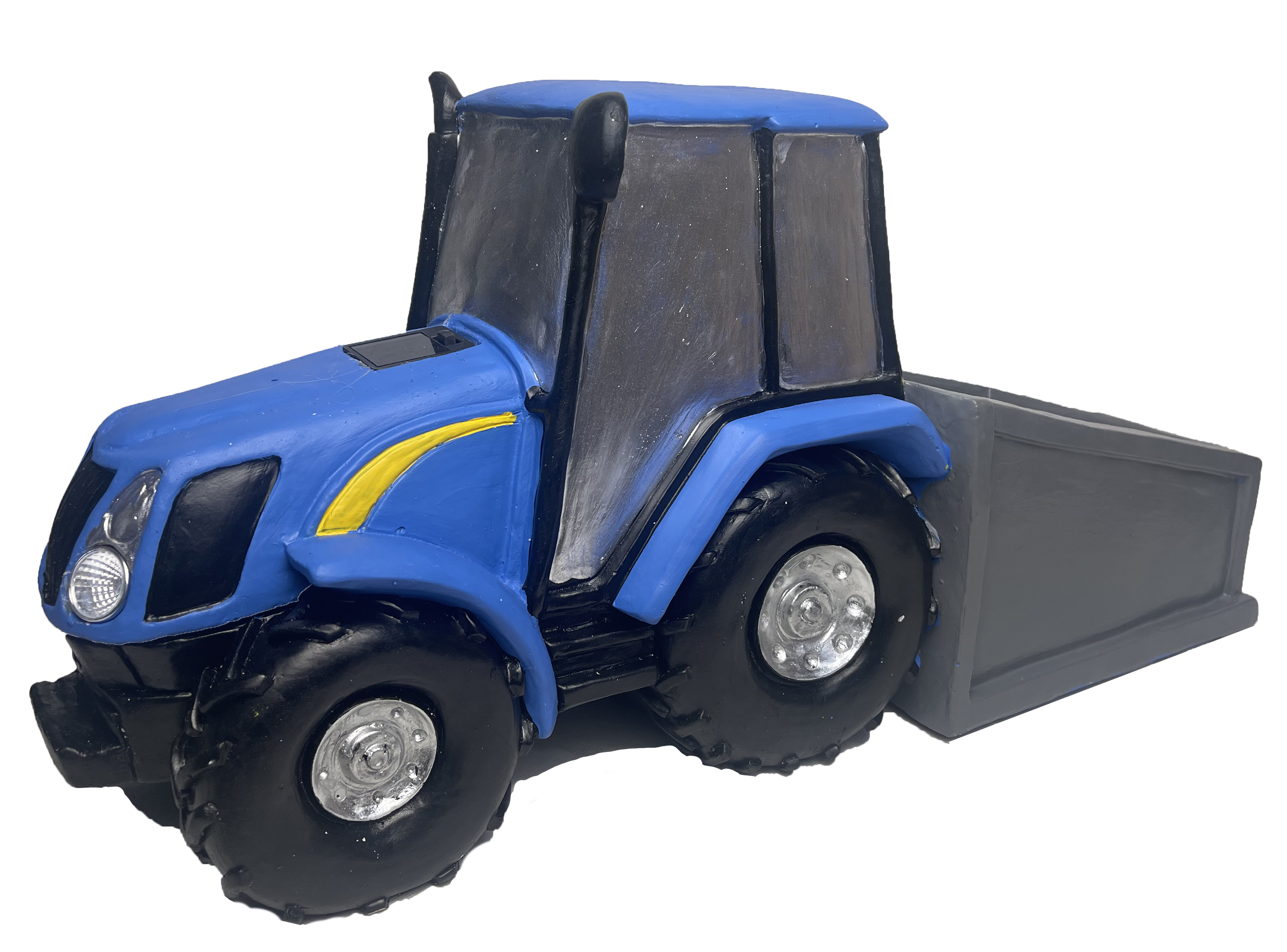 G0404 Blue Tractor with Planter and Solar Lights 1/Cnt