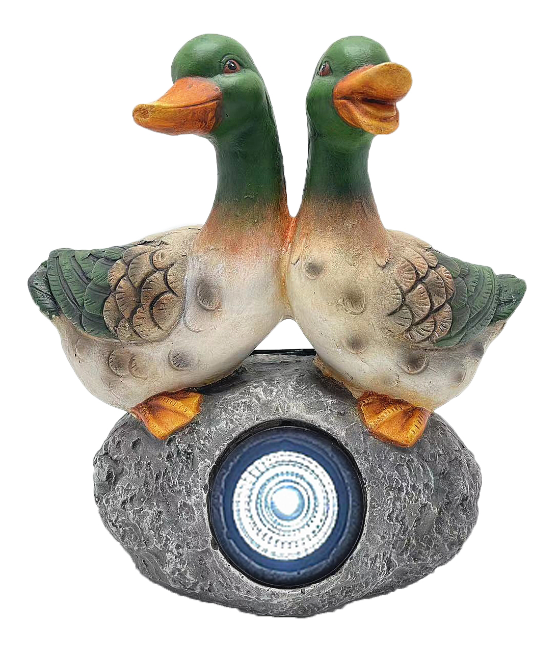G0406 Ducks on Stone with Solar Light 3/Ctn