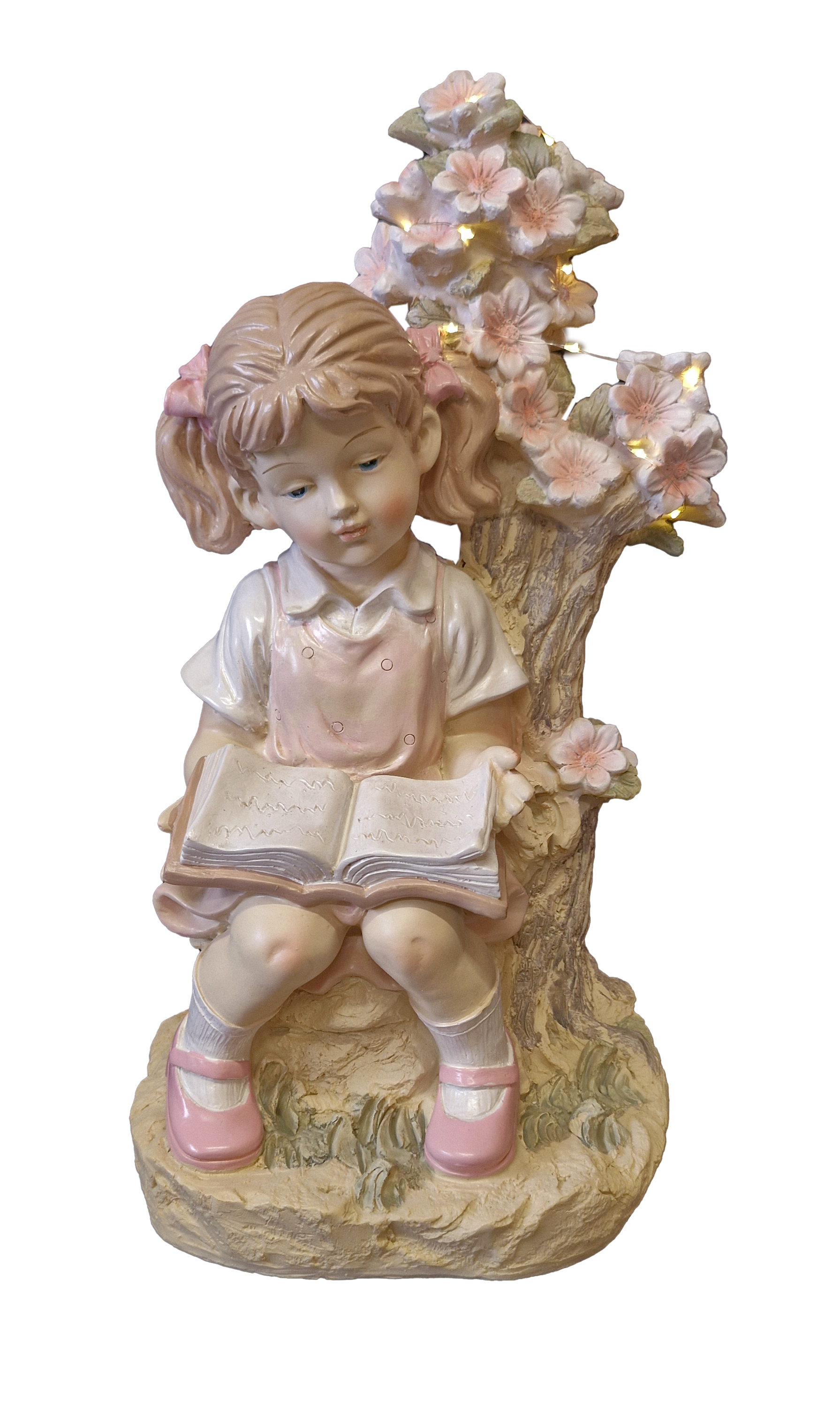 G0414 Girl reads beside Tree 2/Ctn