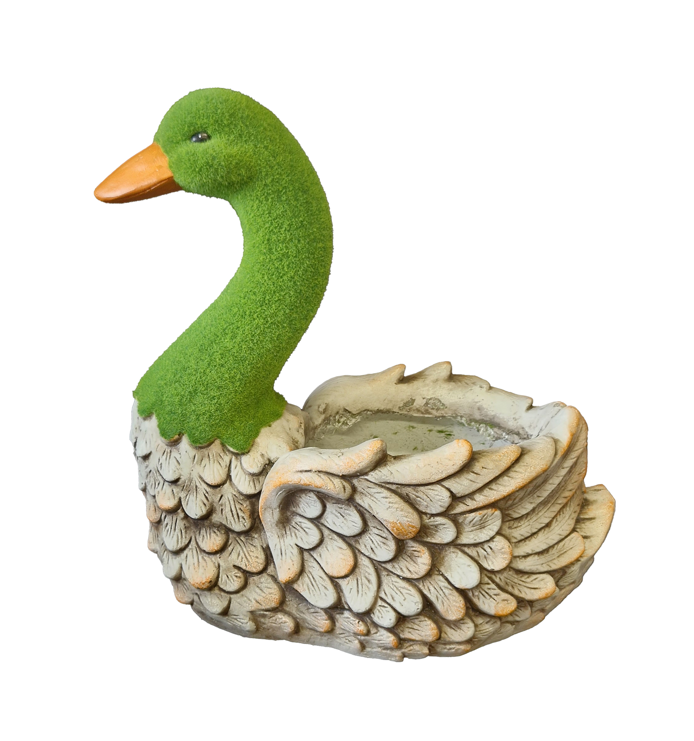 G0426 Swan Planter with Green 1/Ctn