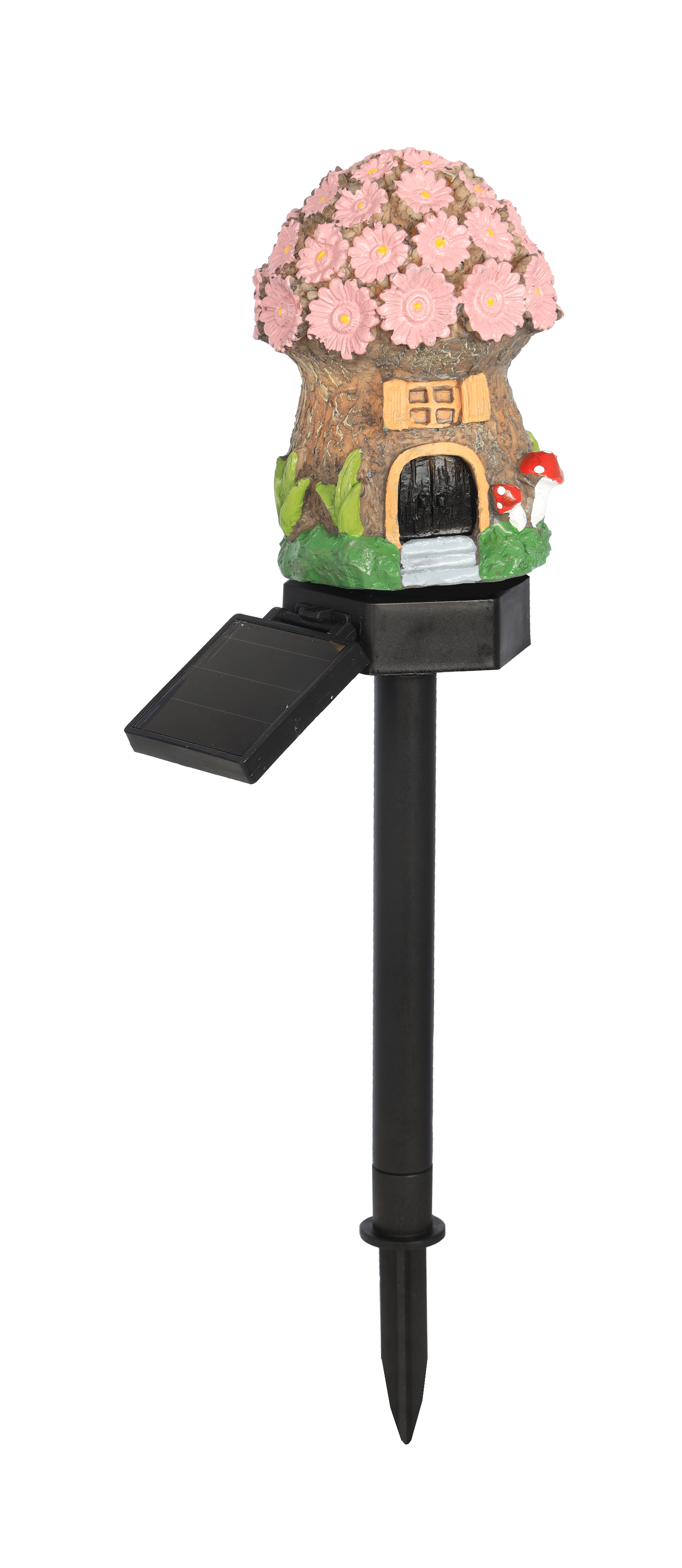 G0486 Fairy House Garden Solar Stake Pink 12/Ctn
