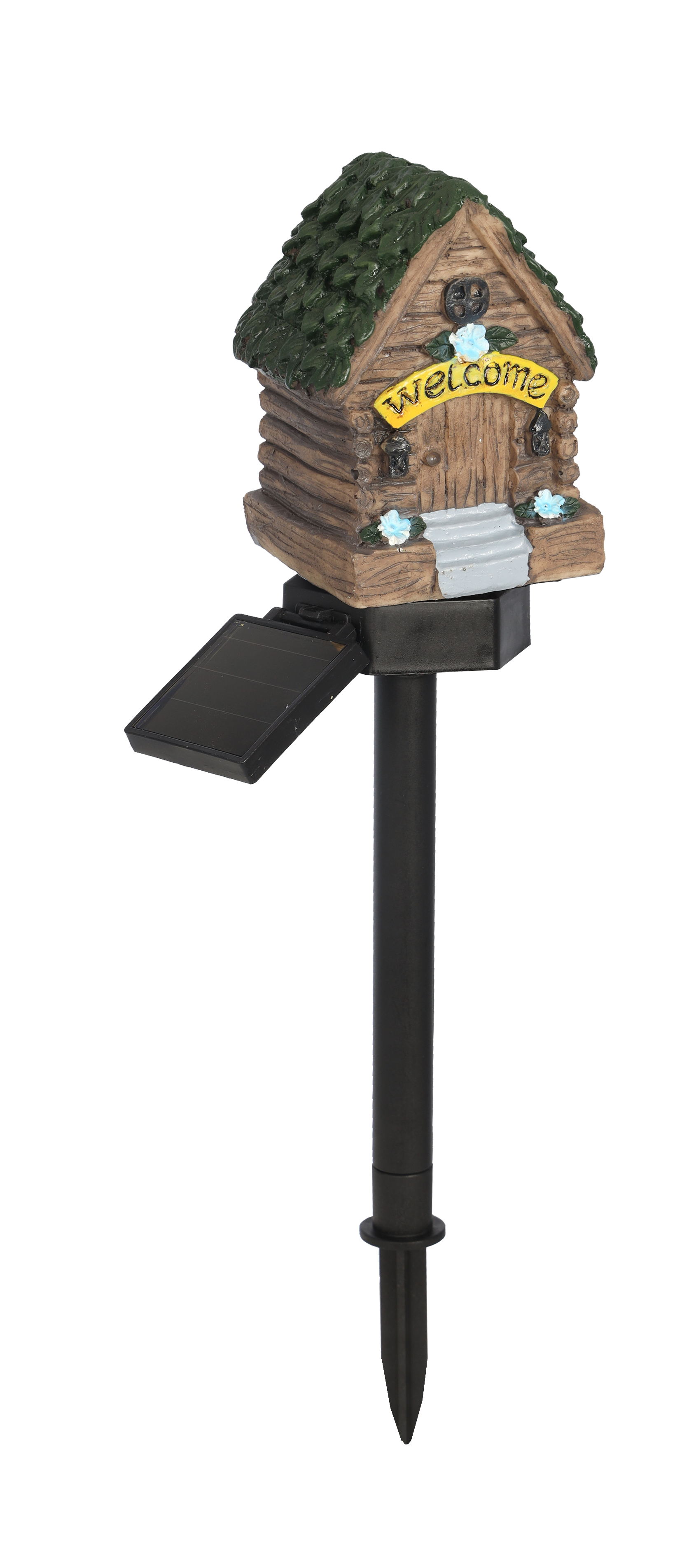 G0487 Fairy  House  Solar Stake Welcome 12/Ctn