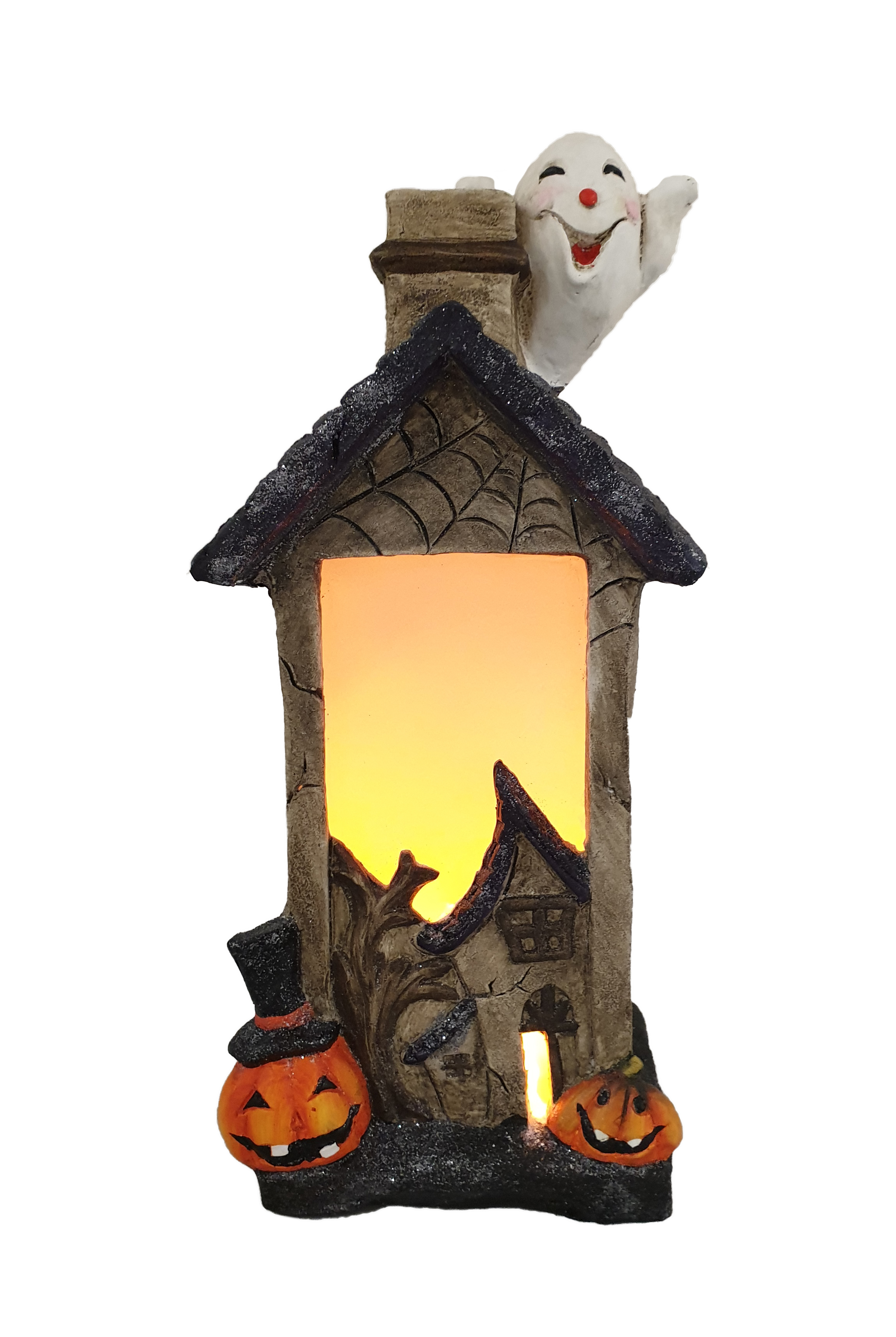 H33 Haunted House with Flame Light 4/Ctn