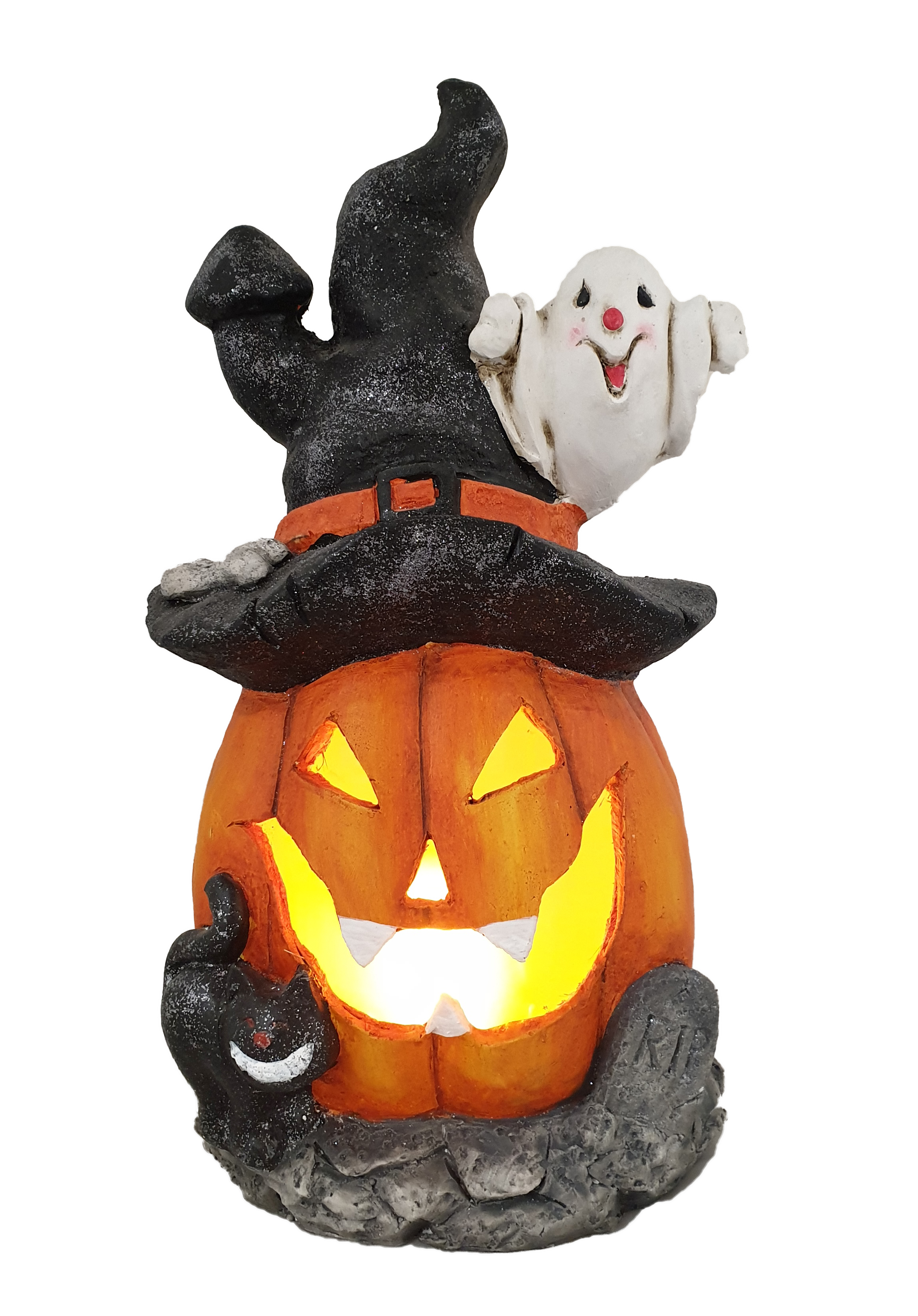 H34 Pumpkin with Witches Hat 3/Ctn