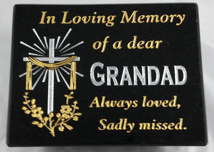 Large Horizontal Personalised Plaque - 9101