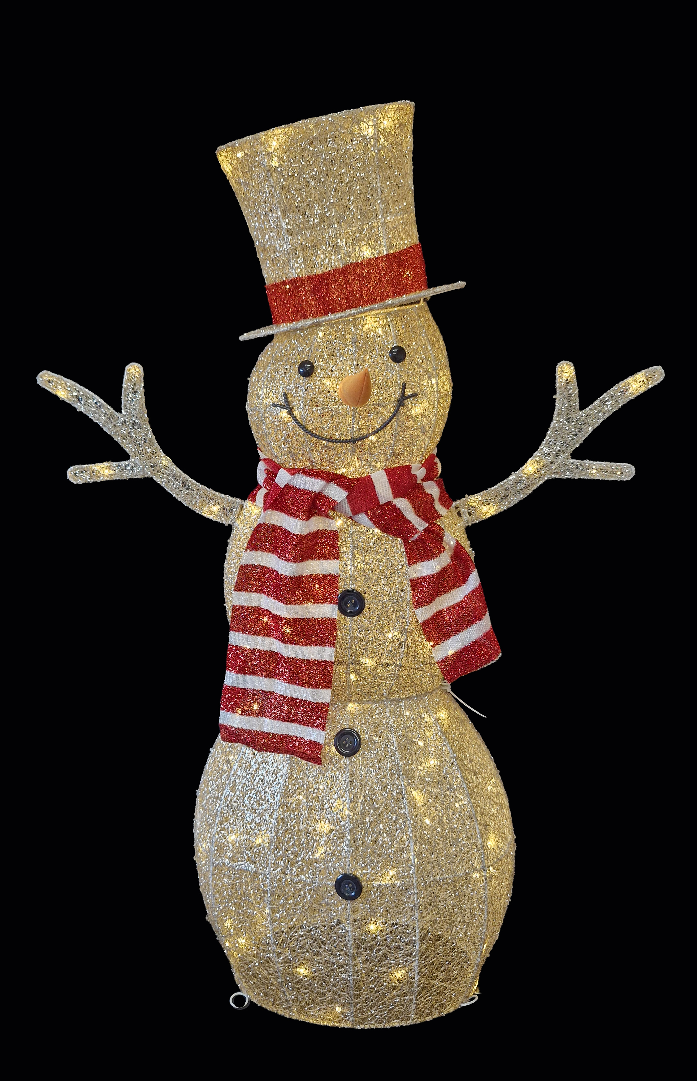 CH1237 Gold Snowman with Top Hat 2/Ctn
